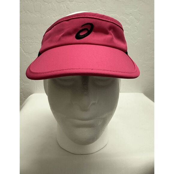Asics Visor Pink with Black Accent Adjustable - Picture 1 of 5
